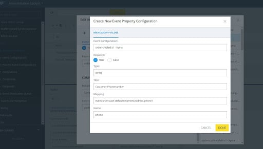 Adding a new attribute in order.created event configuration