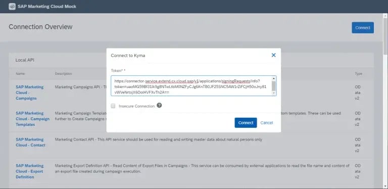 Connect the CX products by pasting the tokens
