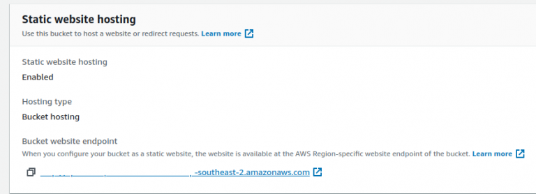 Now click on the S3 bucket public link