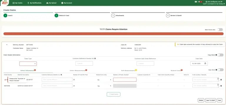 Simplified Data Entry with Auto Calculated Fields and Guided Navigation