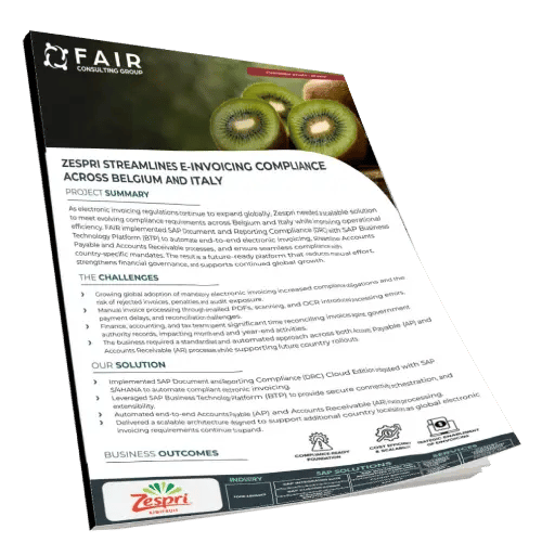 discover how FAIR helped Zespri streamline e-invoicing compliance