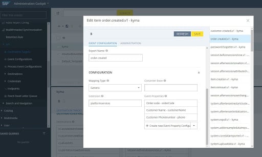 set of attributes under order.created event