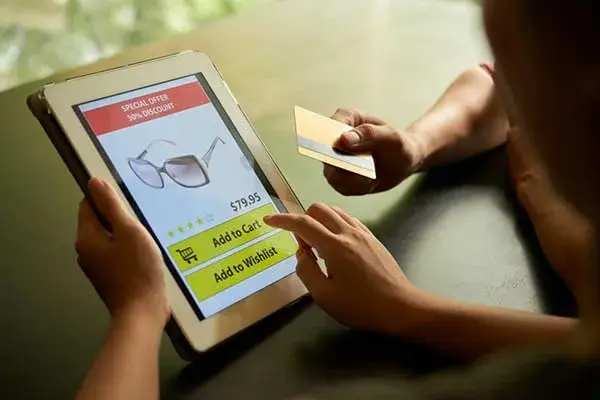 B2B customer using digital self-service to manage orders and account information